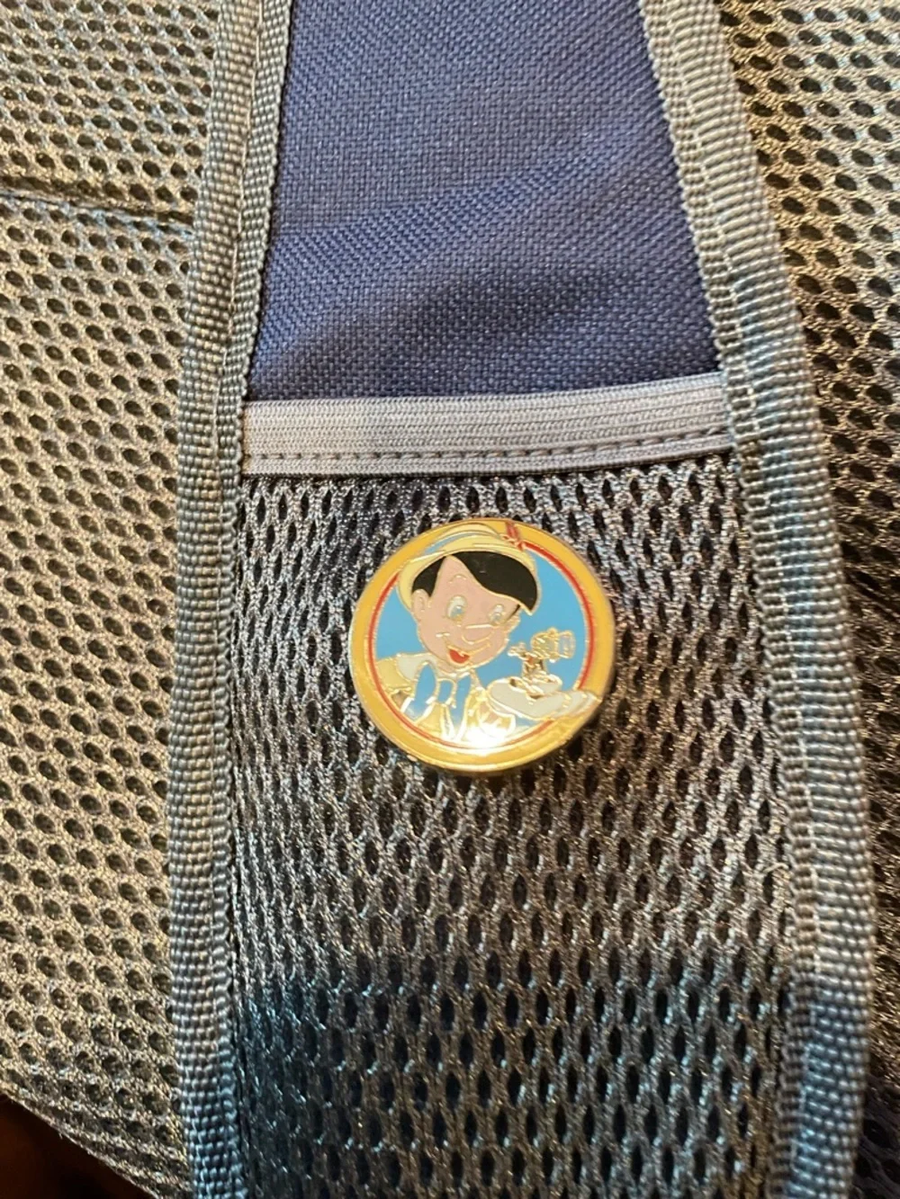 Disney Cruise Line Castaway Club Sling Backpack + Pinocchio Jiminy Cricket Pin